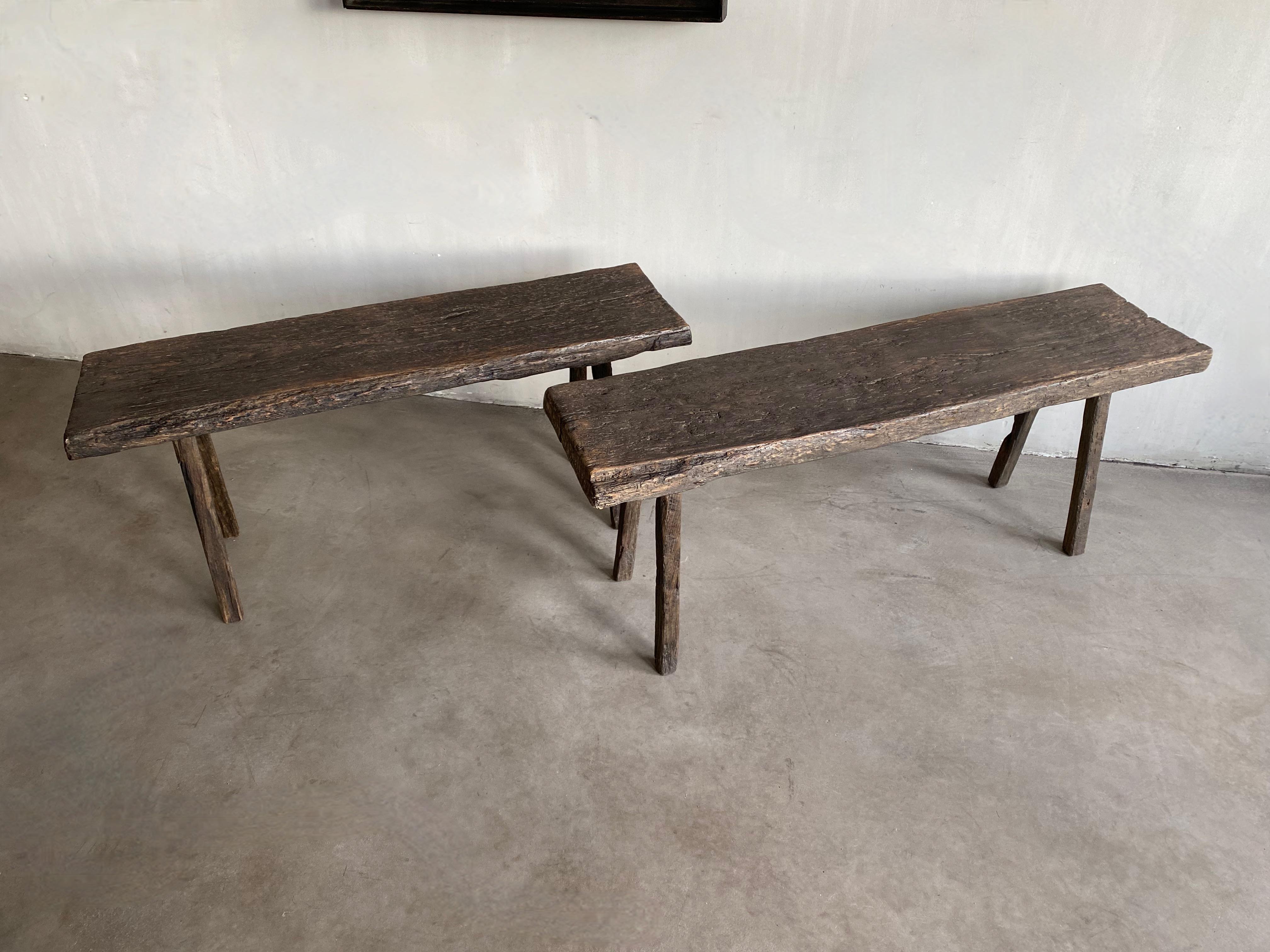 18th C French Oak Bench For Sale 1