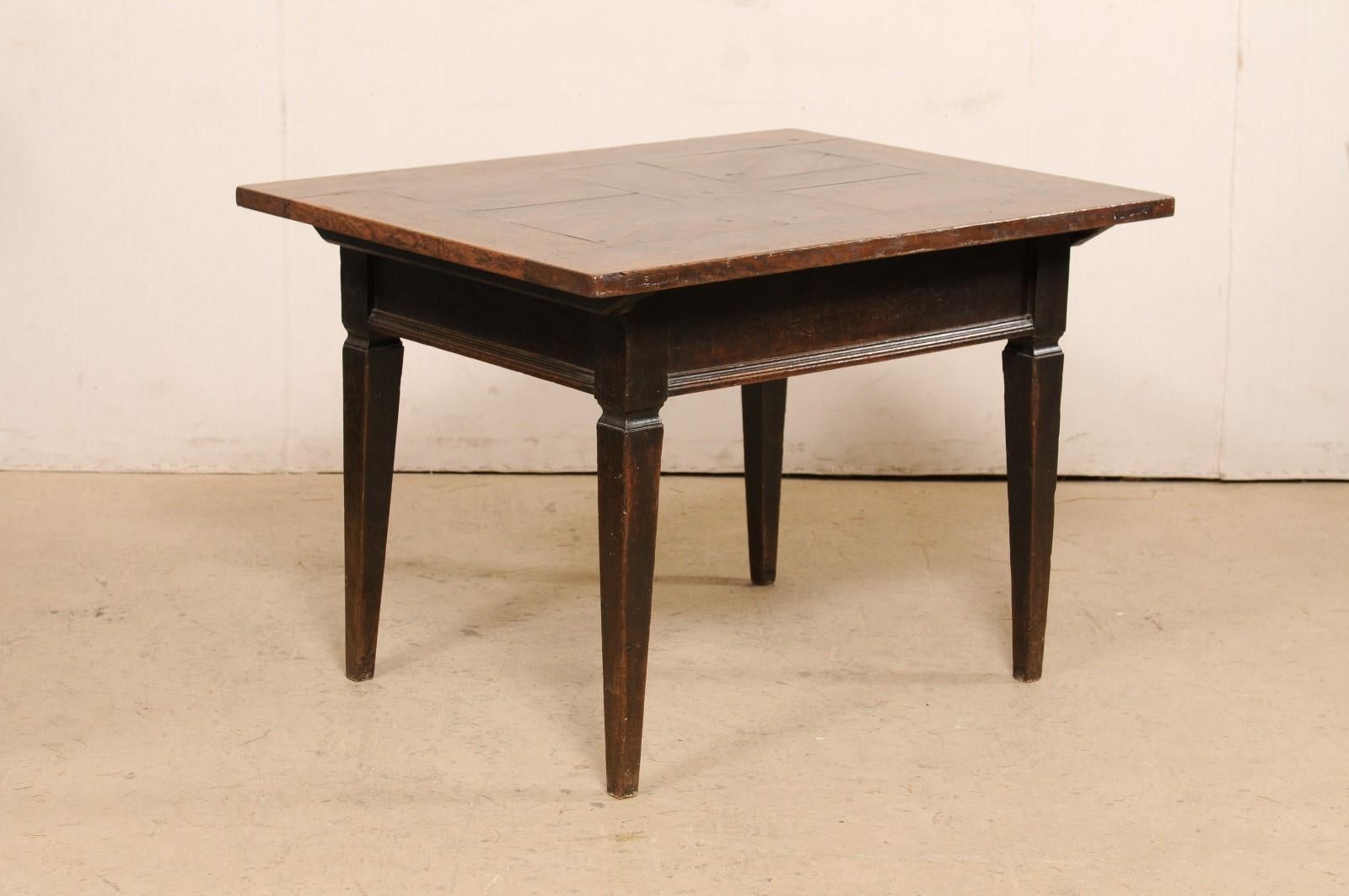18th C. French Occasional Table w/ Star Accent Medallion Inlay at Top For Sale 3