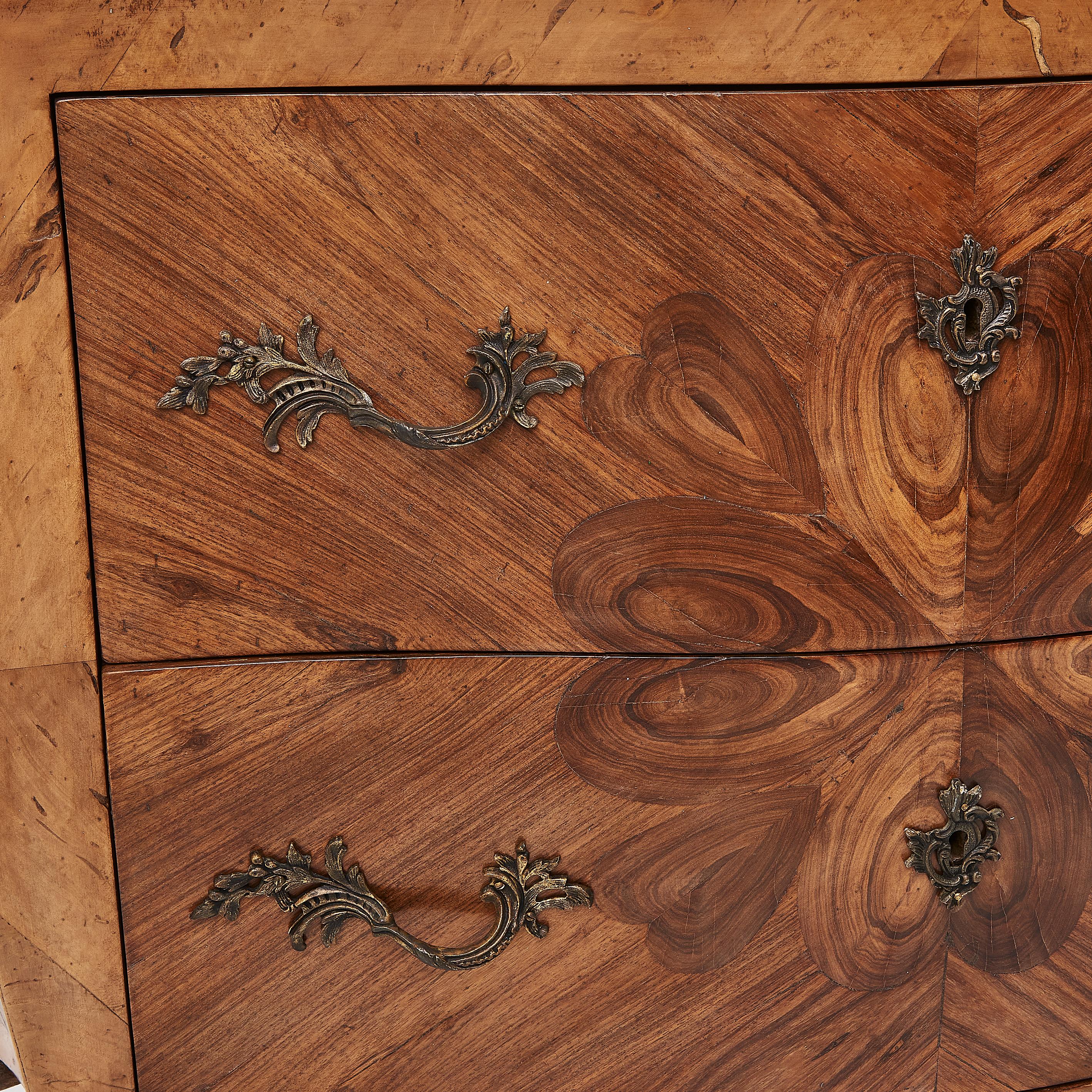 18th C. French Oyster Wood Chest Of Drawers 2