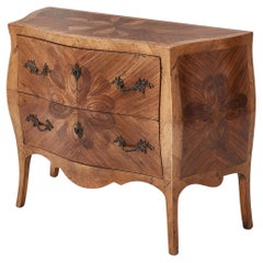 18th C. French Oyster Wood Chest Of Drawers