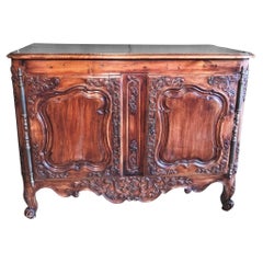Credenza provenzal francesa Arlesienne del s. XVIII en nogal Armario buffet de antigüedades