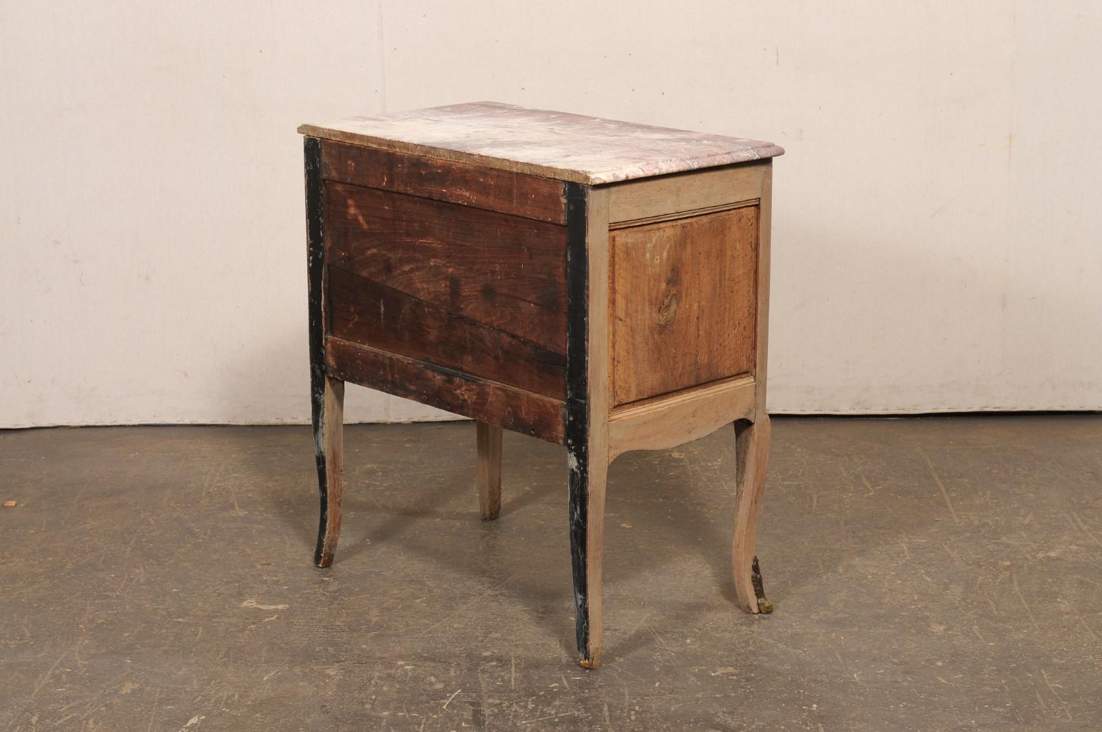 Cassapanca francese del XVIII secolo con piano in marmo originale in vendita 2