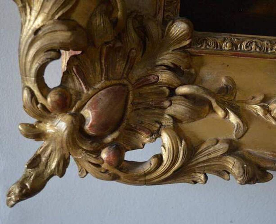 XVIIIe siècle et antérieur Peinture à l'huile de l'école française du XVIIIe siècle représentant Marli et Vénus avec Putti dans un cadre en bois doré. en vente