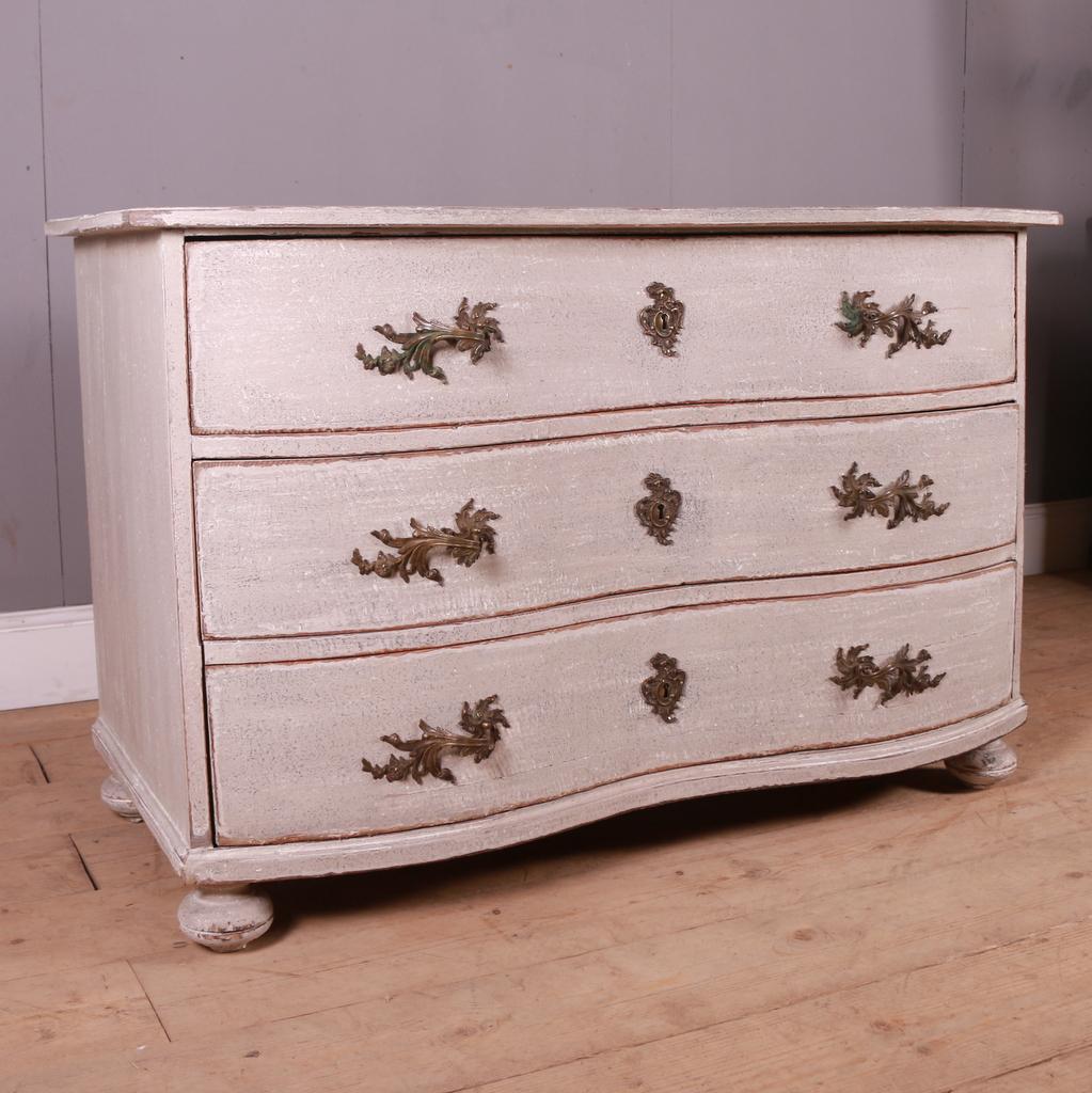 Painted 18th C French Serpentine Commode