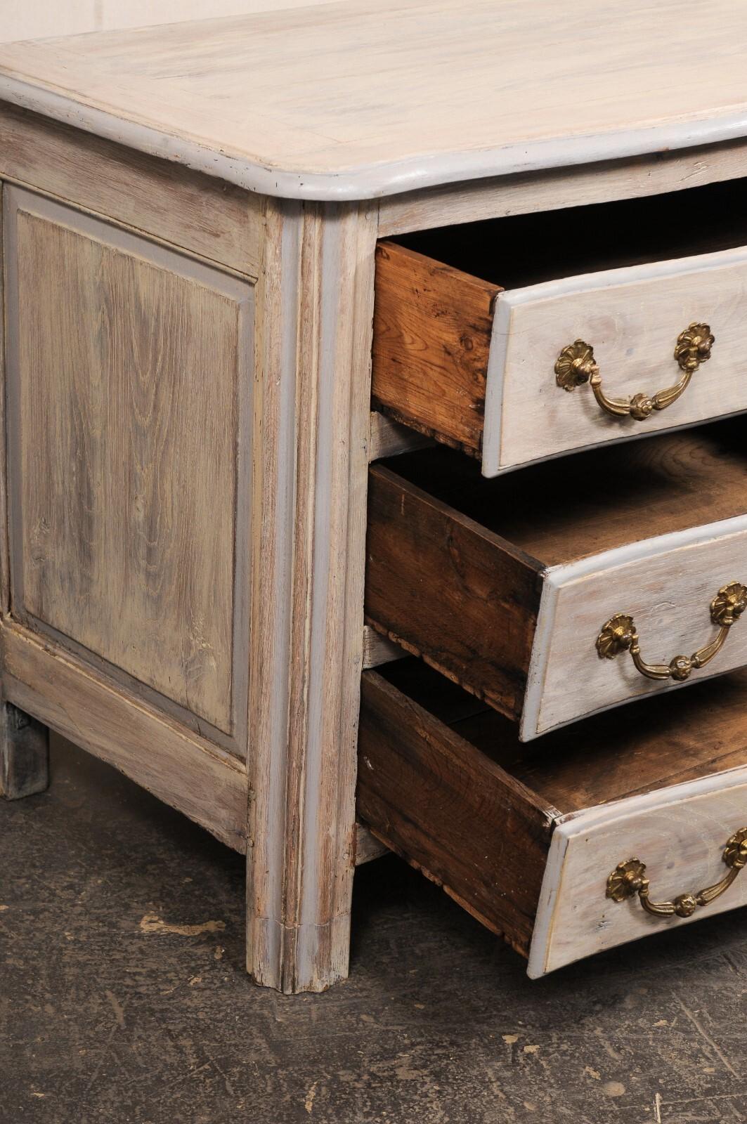 18th Century and Earlier 18th C. French Serpentine Commode w/Spectacular Brass Hardware For Sale