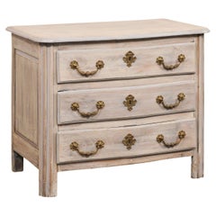 18th C. French Serpentine Commode w/Spectacular Brass Hardware