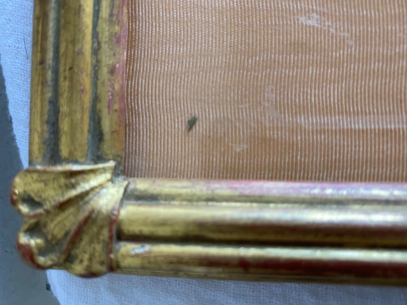 18th Century French Study for a Painting in Gold Giltwood Frame For Sale 4