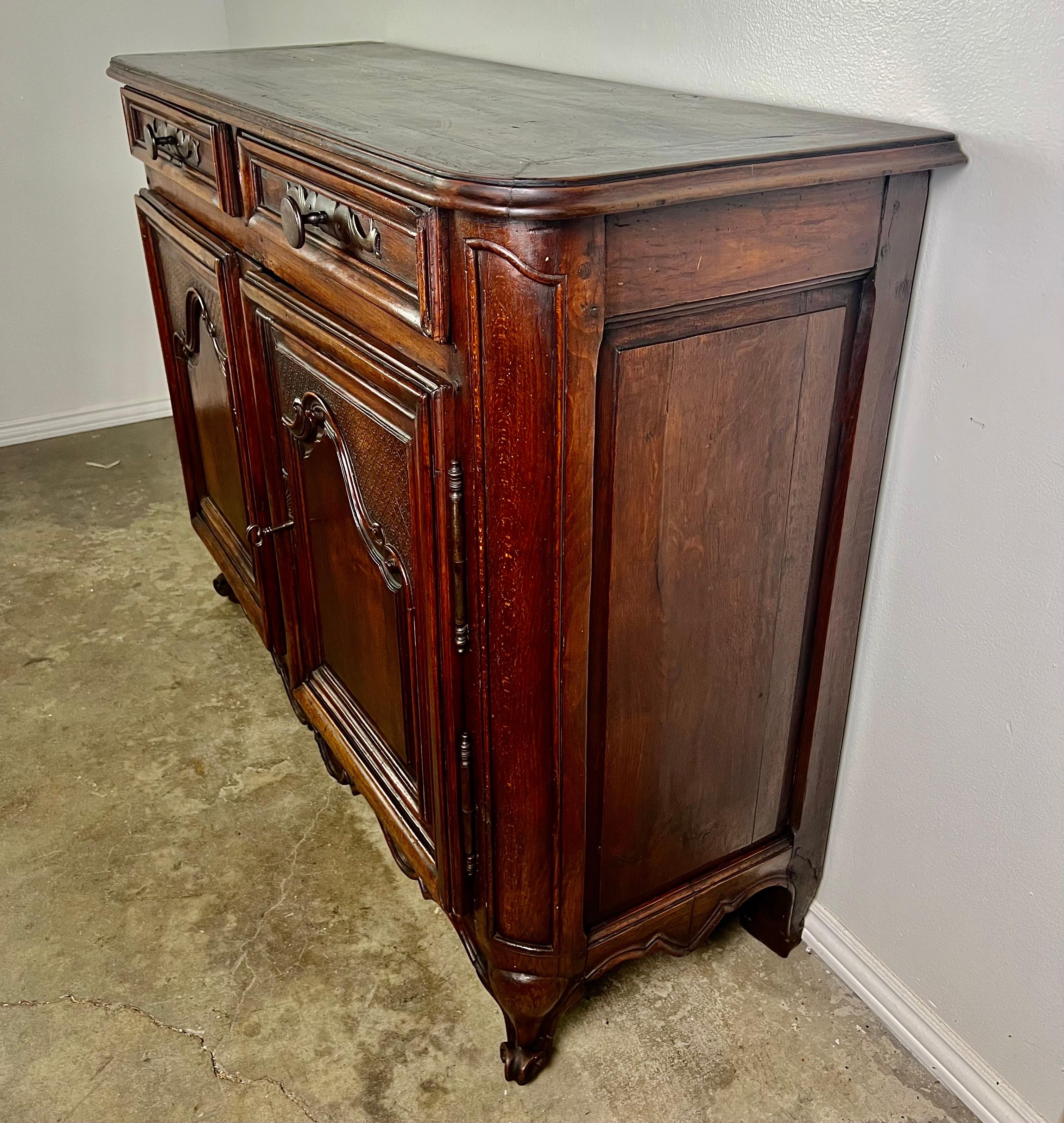 18th C. French Walnut Buffet For Sale 7