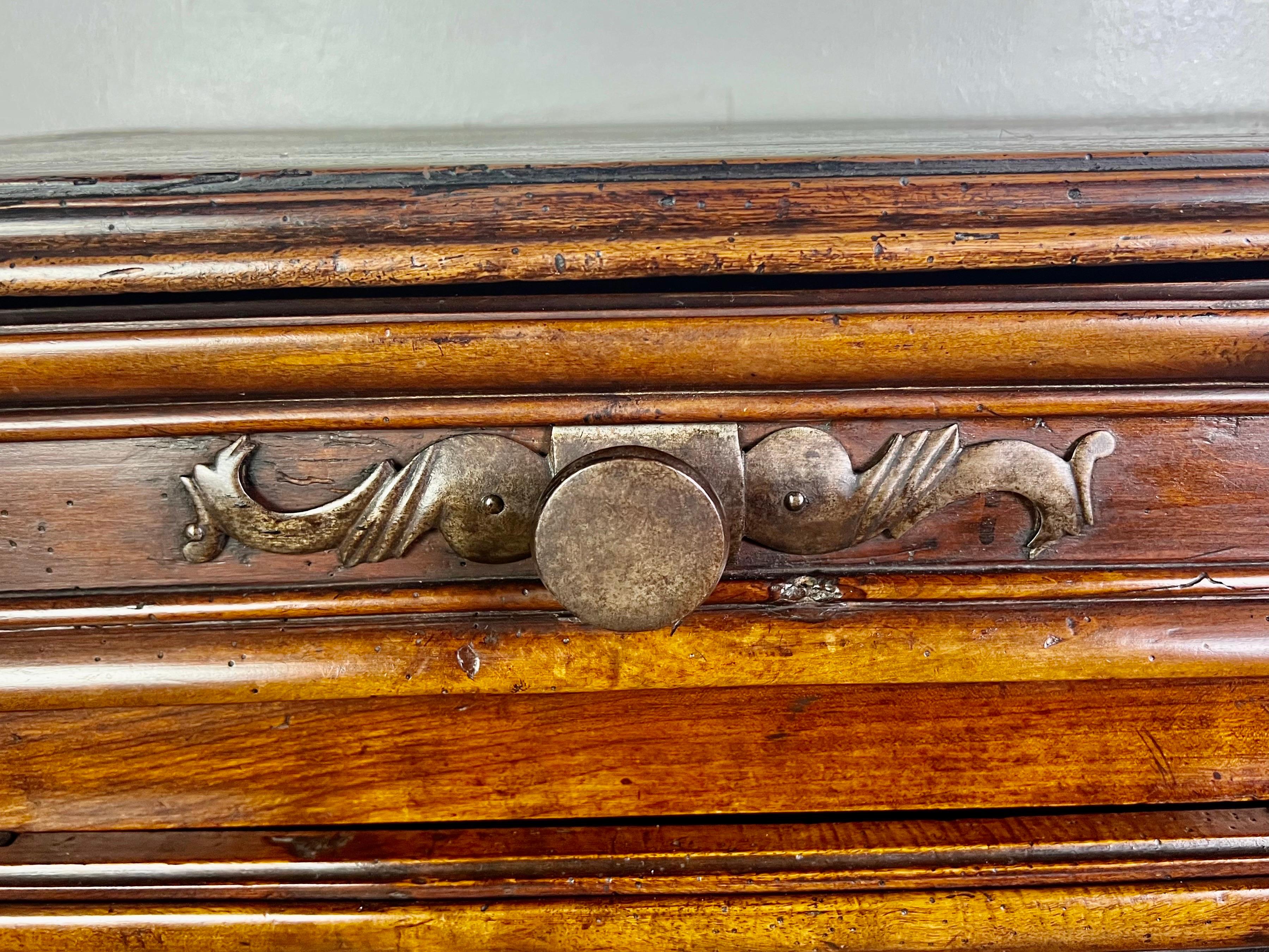 Hand-Carved 18th C. French Walnut Buffet For Sale