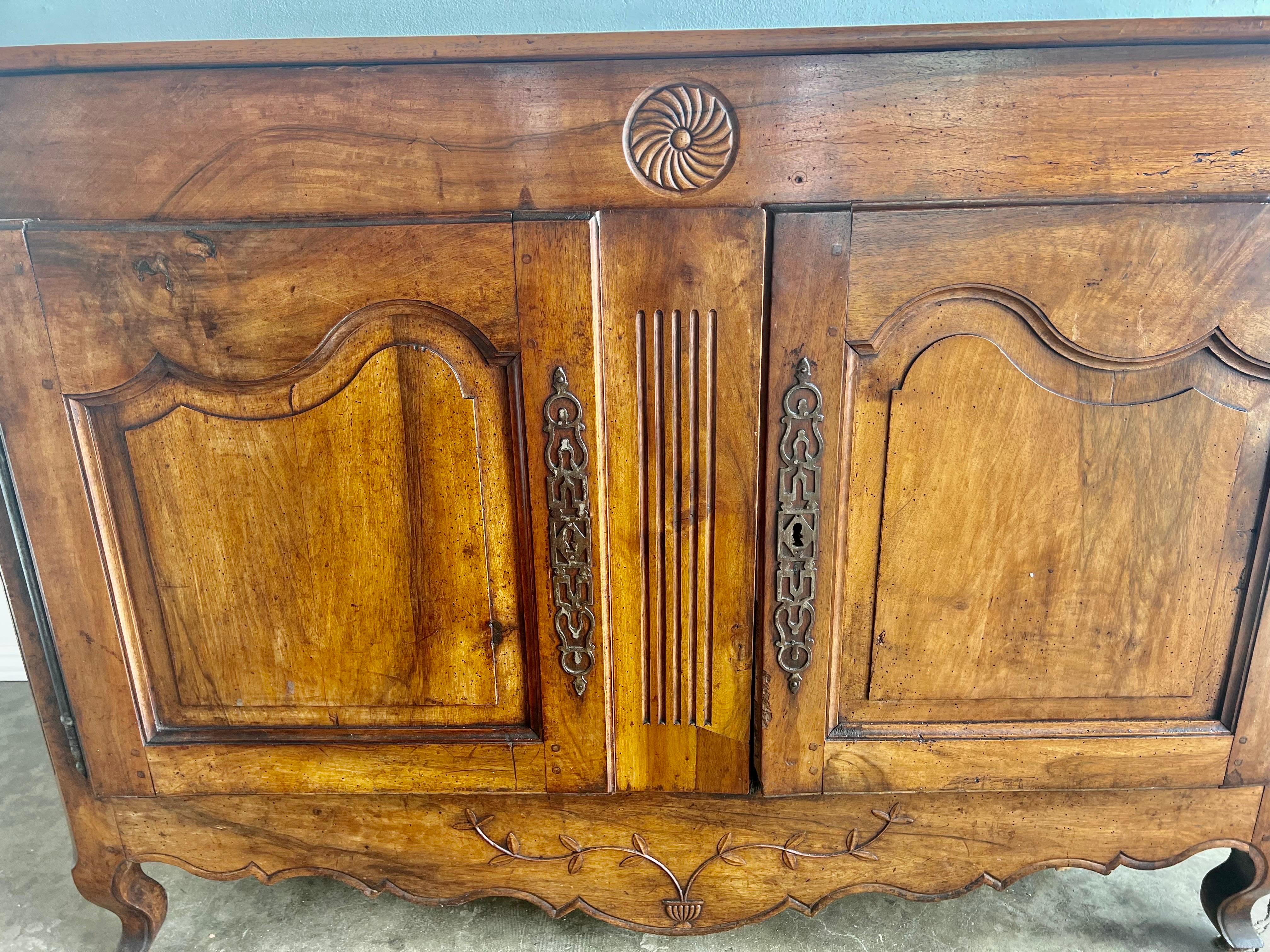 18th C. French Walnut Buffet For Sale 4