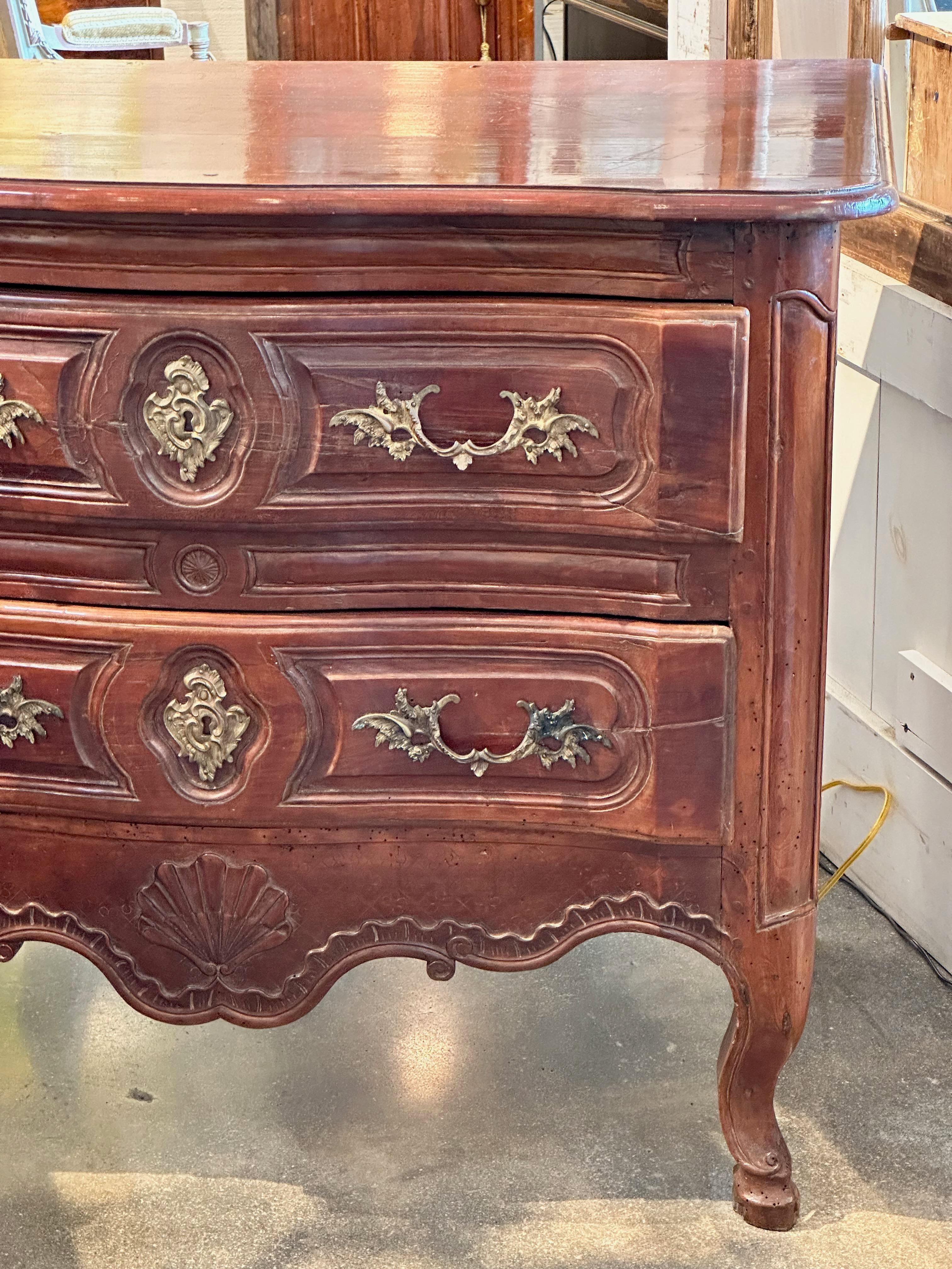 18th C. French Walnut Commode For Sale 2