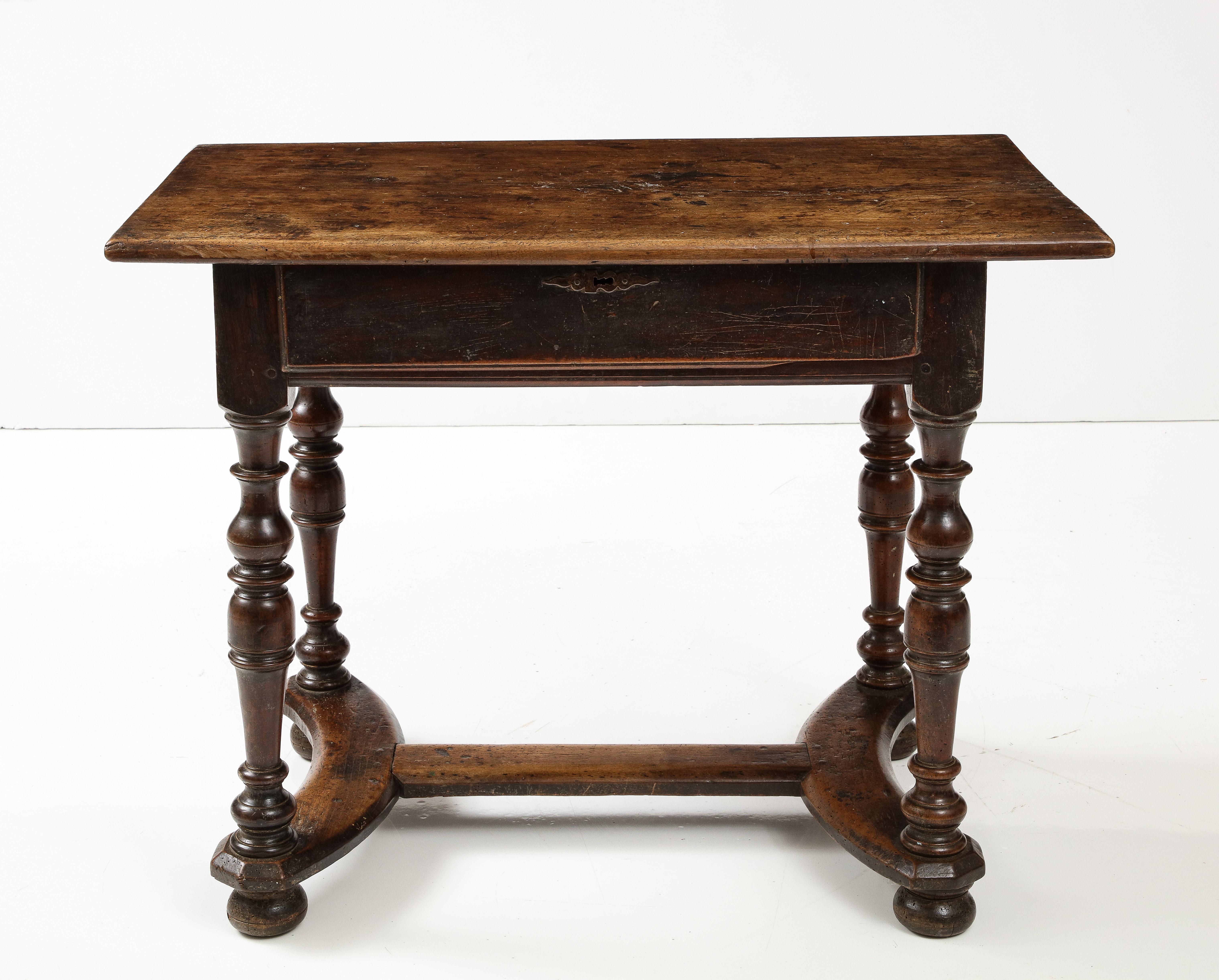 18th C. French Walnut Table, possibly Flemish
Glowing patina

H: 28.75 D: 22 W: 36 in.