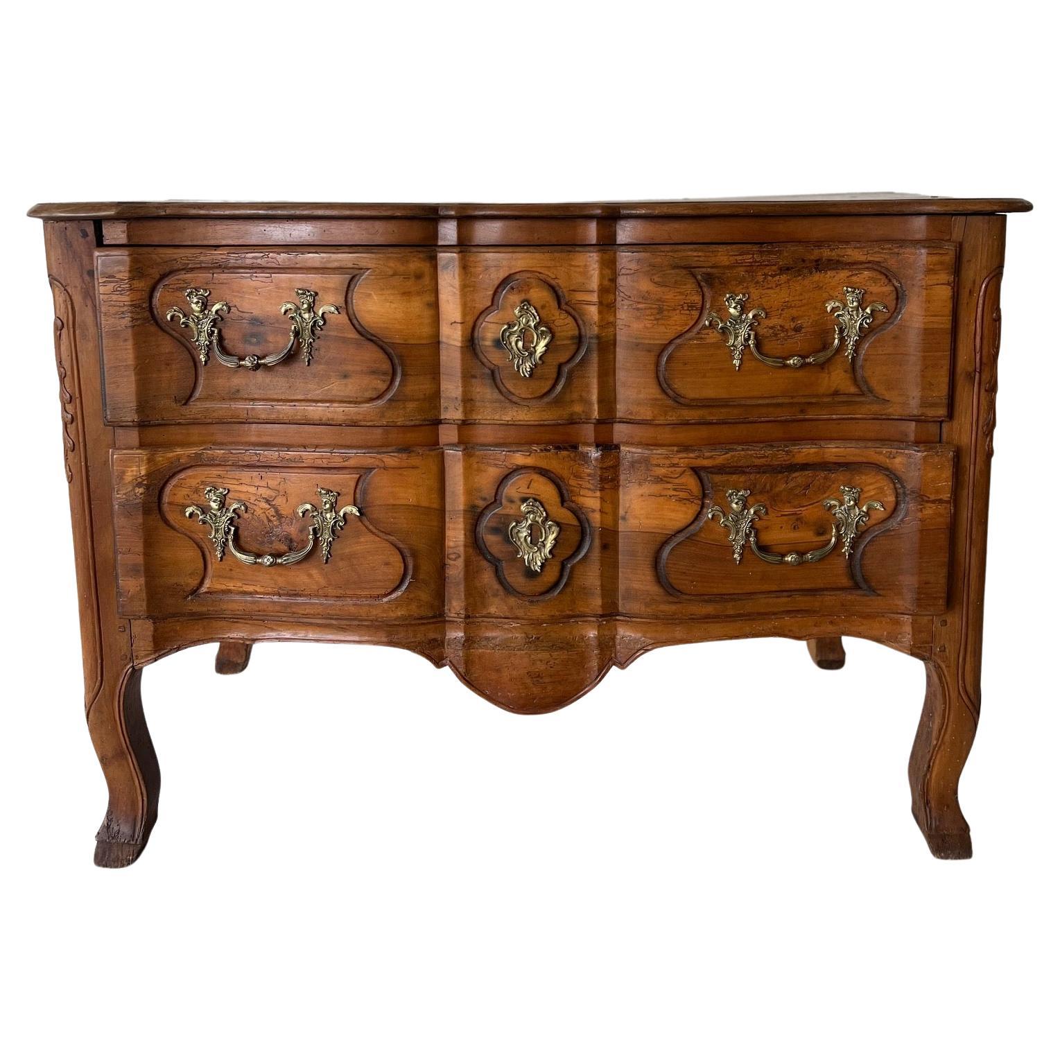 18th c Fruitwood French Commode 