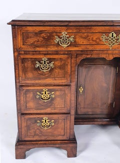 18th Century Gentleman's Figured Walnut Knee-Length Desk