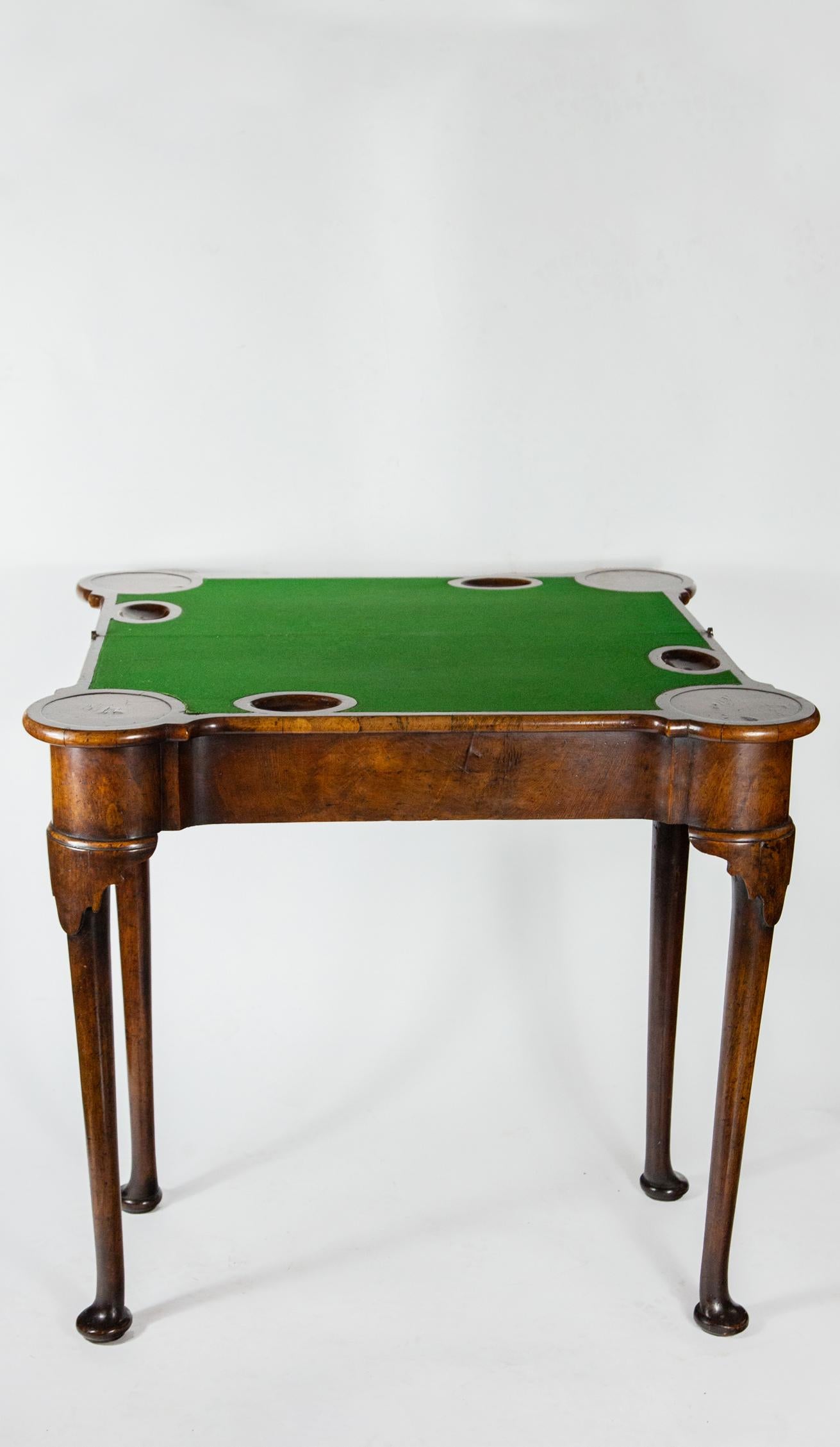 Wood 18th Century George II Concertina Gaming Table