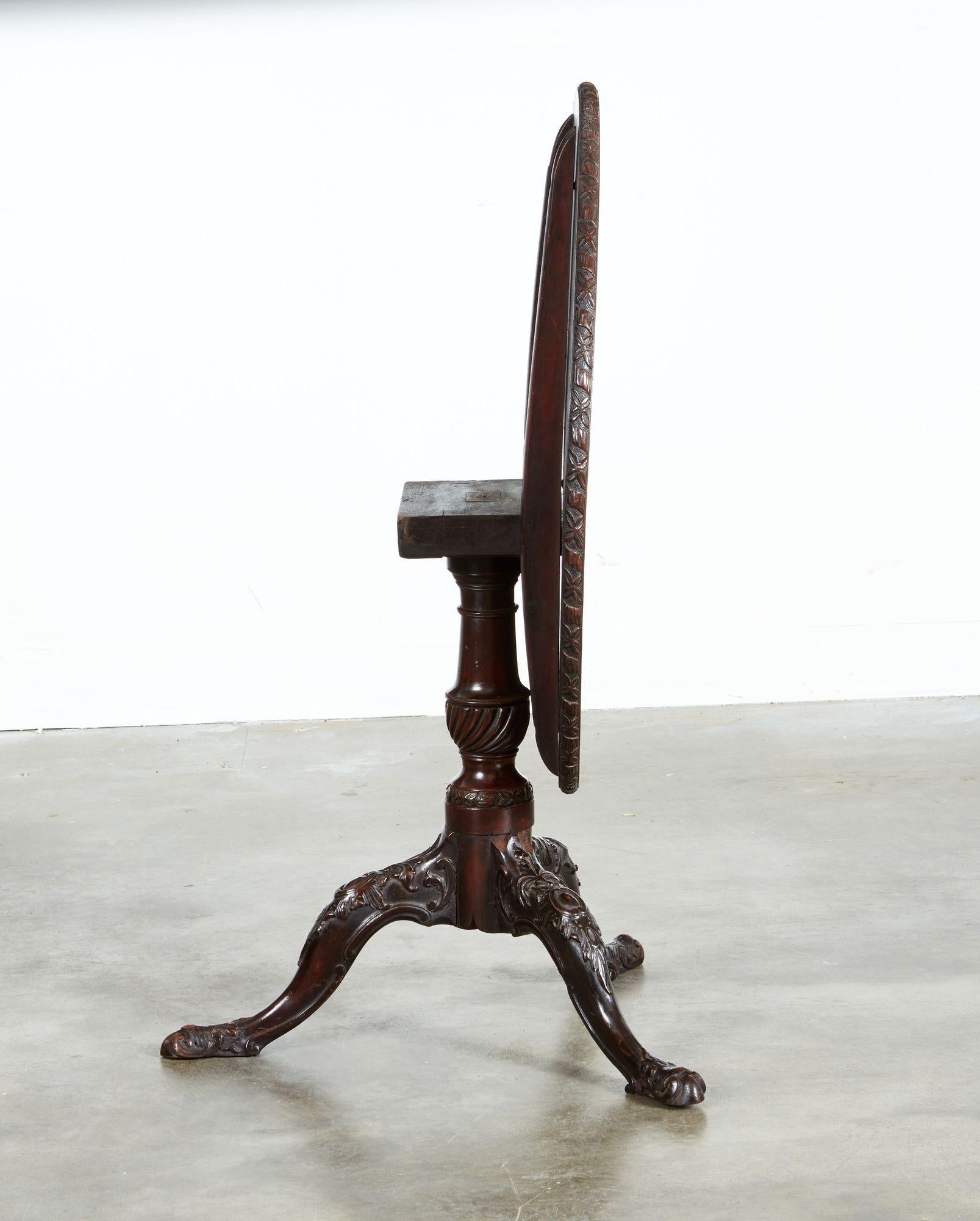 18th Century 18th c. George II Low Padouk Tea Table For Sale