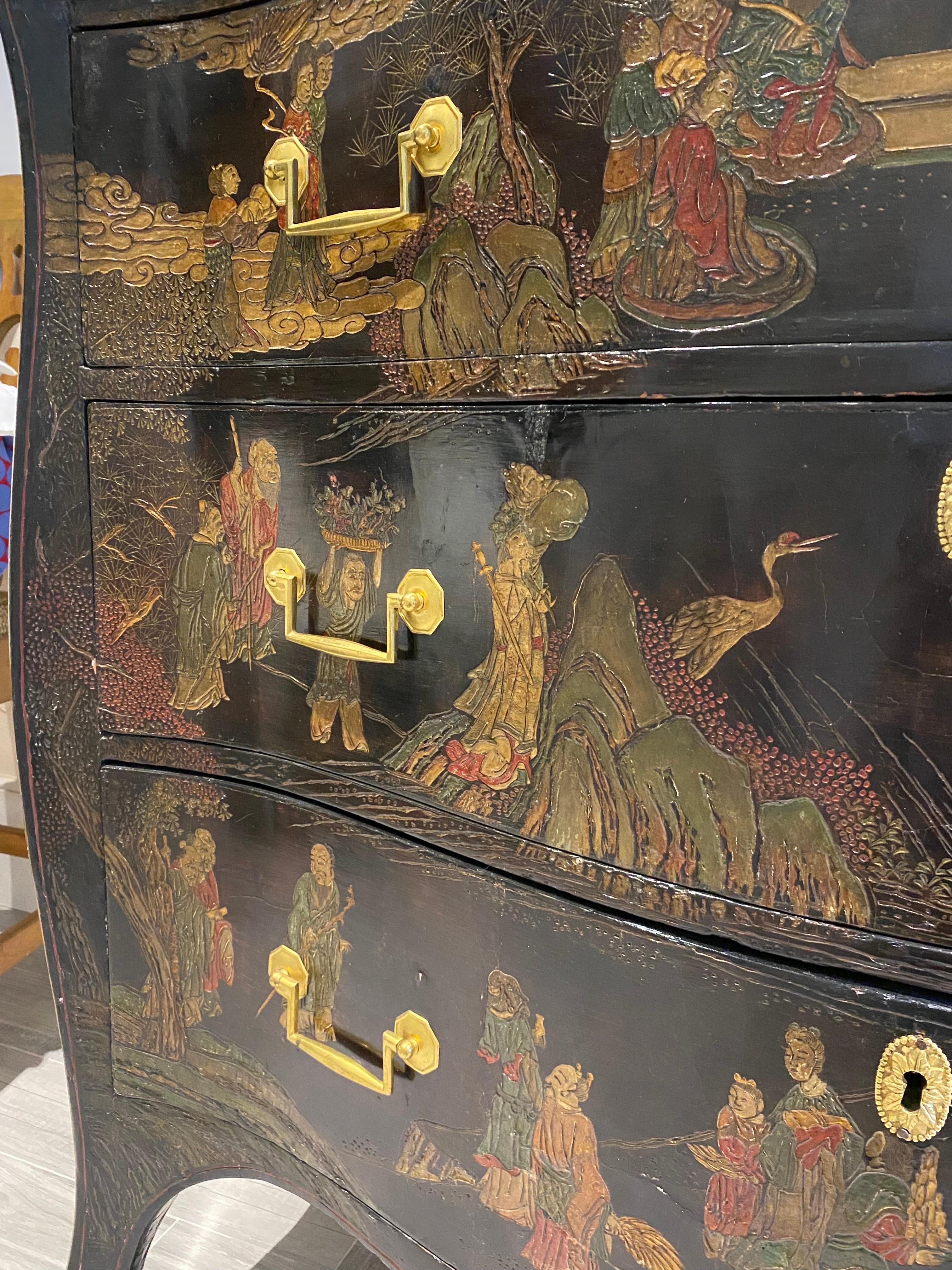 18th C. George III Coromandel Lacquer Commode, Sourced by Albert Hadley For Sale 5