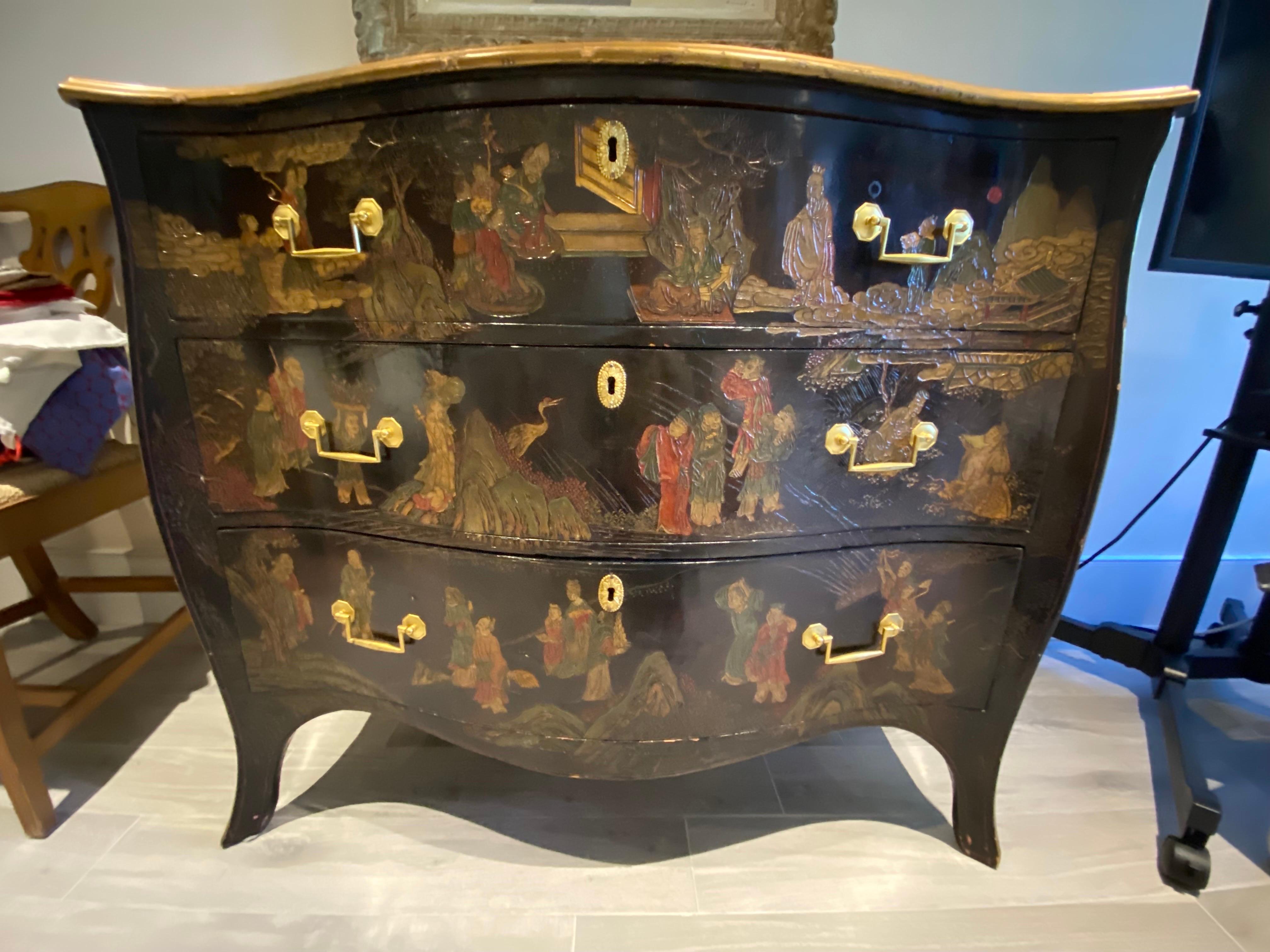 18th C. George III Coromandel Lacquer Commode, Sourced by Albert Hadley For Sale 6