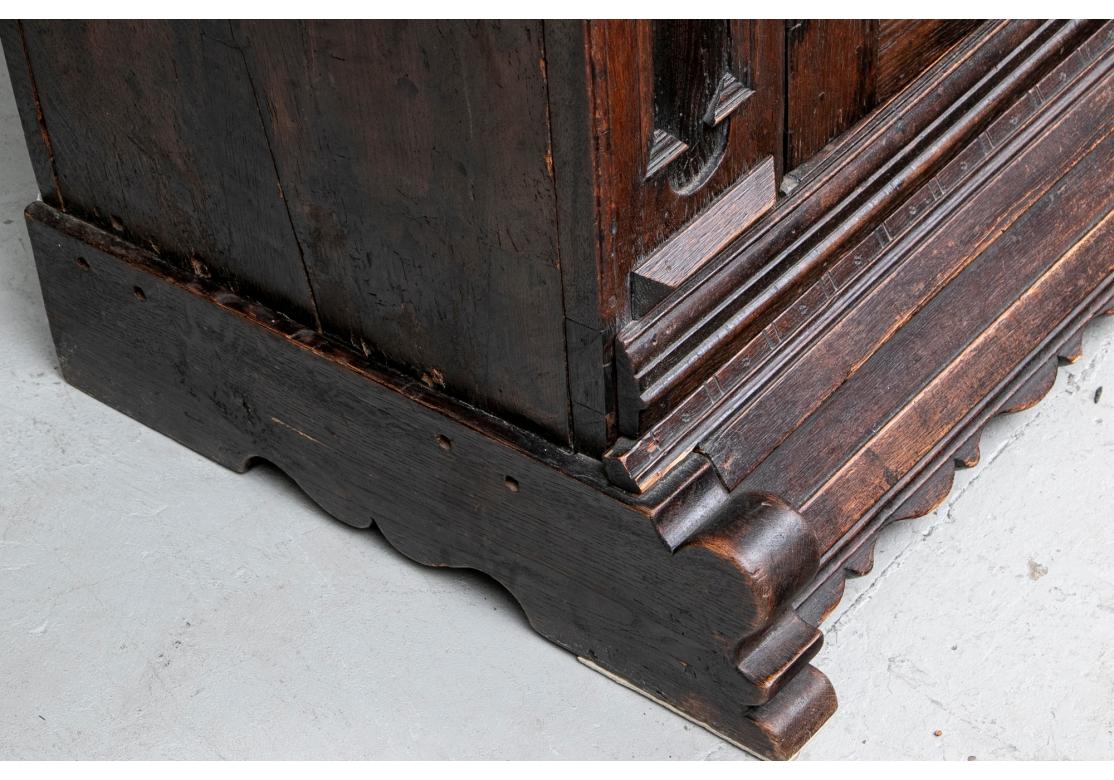 18th C. German Carved Oak Armoire For Sale 10