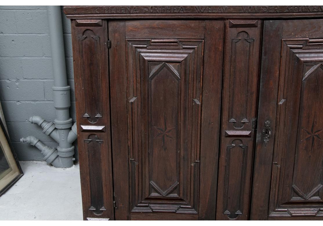18th C. German Carved Oak Armoire In Good Condition For Sale In Bridgeport, CT