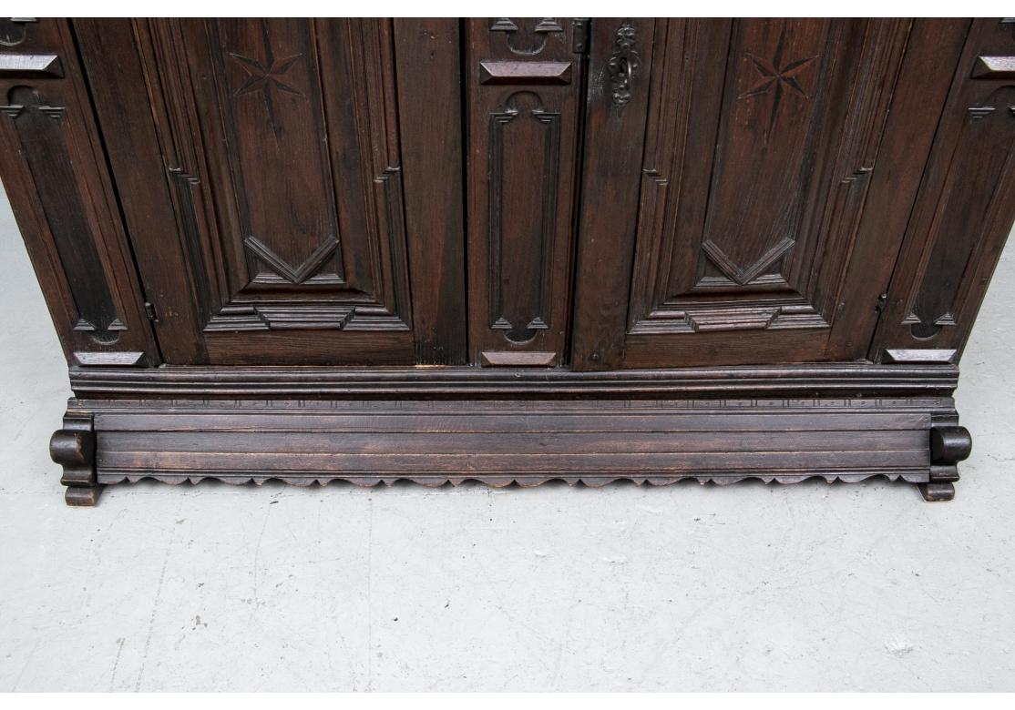 18th C. German Carved Oak Armoire For Sale 2