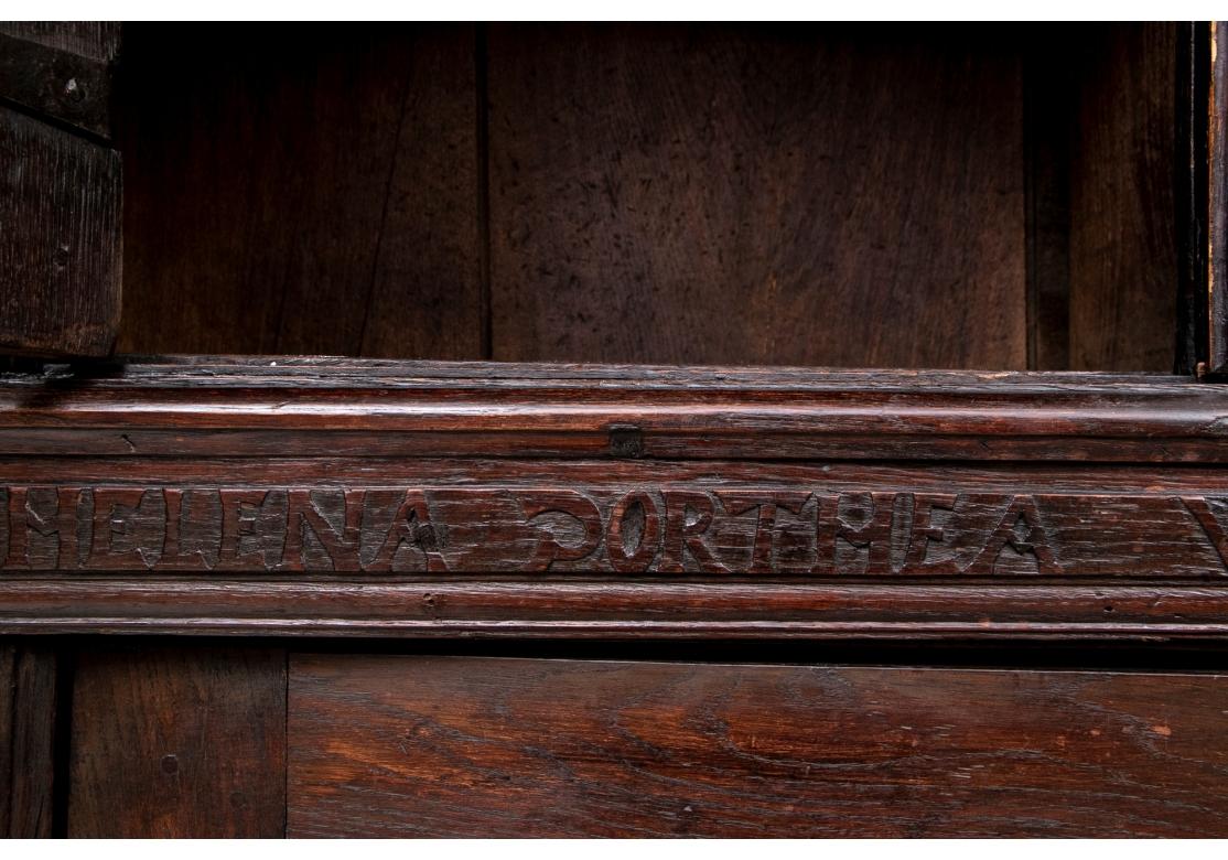 18th C. German Carved Oak Armoire For Sale 3
