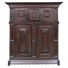 18th C. German Carved Oak Armoire