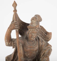 18th Century German Carved Wood Figure of Saint Florian