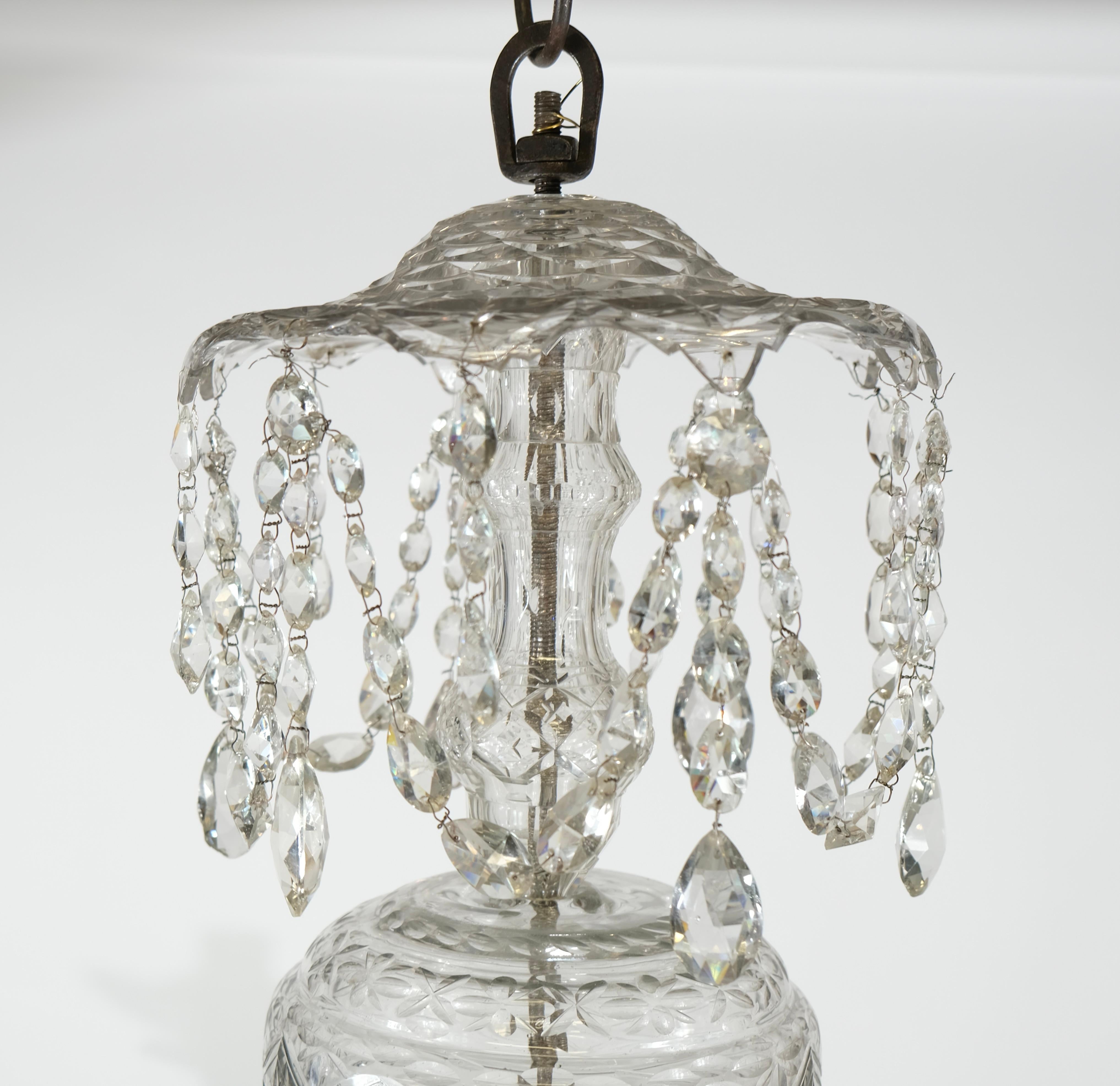 18th C Glassarm Chandelier, Probably English In Good Condition For Sale In Stockholm, SE