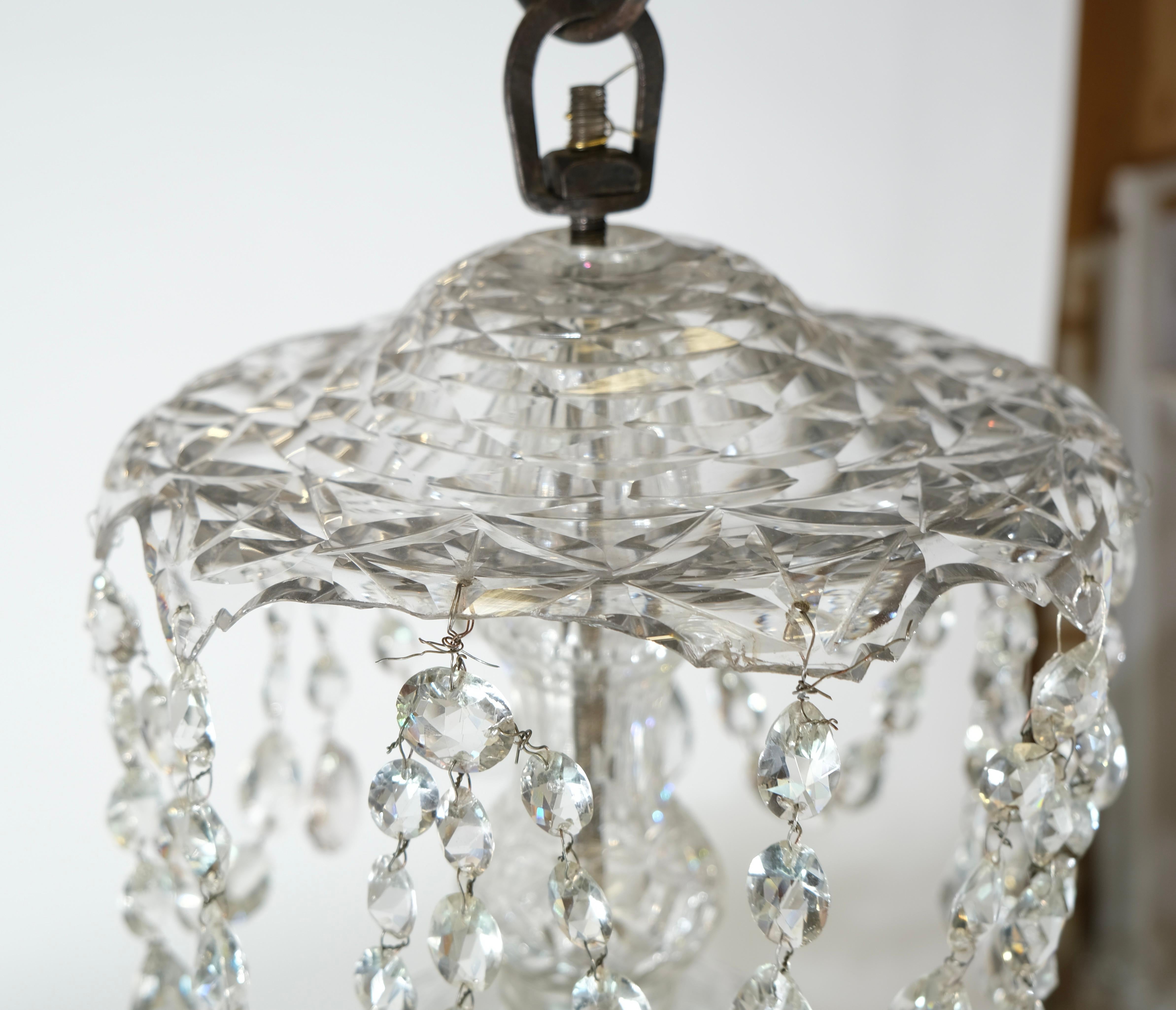 18th Century 18th C Glassarm Chandelier, Probably English For Sale