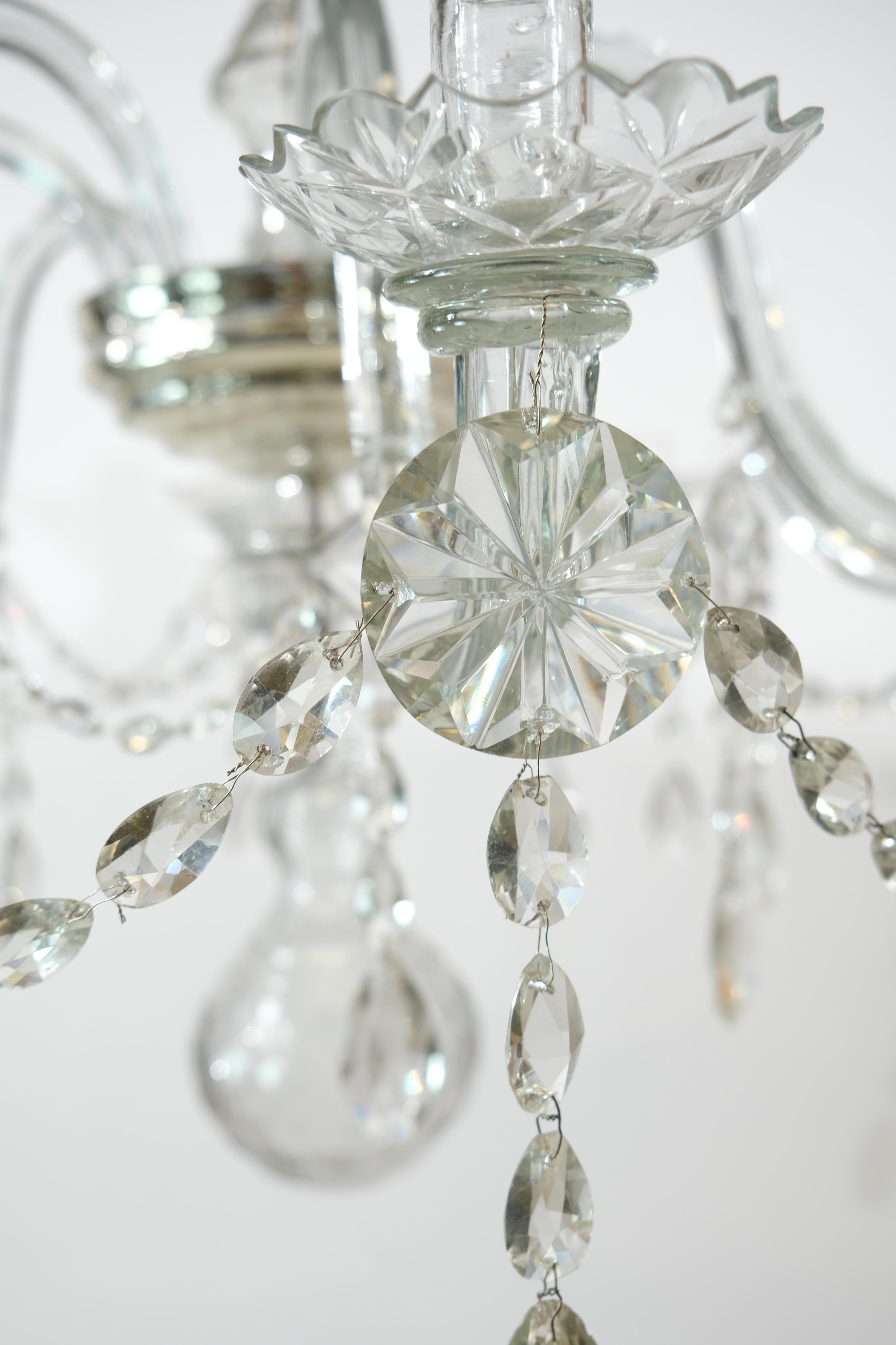 18th C Glassarm Chandelier, Probably English For Sale 2