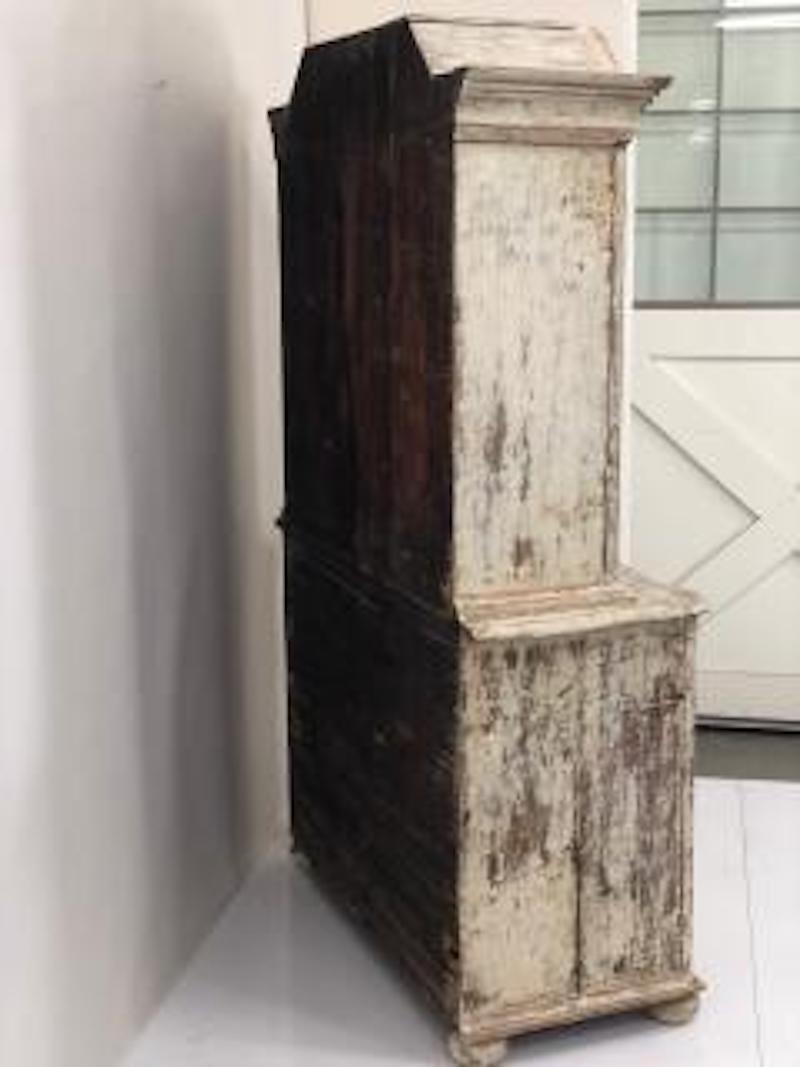 18th C. Glazed Front Swedish Cupboard For Sale 1