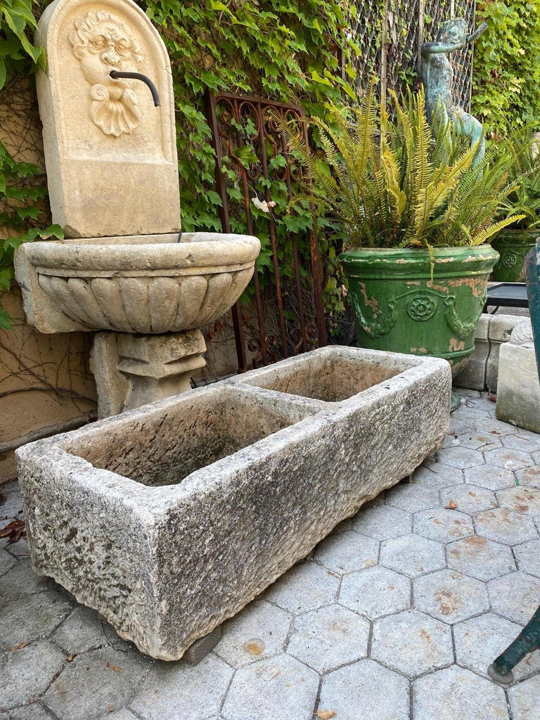 Hand Carved Stone Container Fountain Basin Trough Sink Antiques LA CA