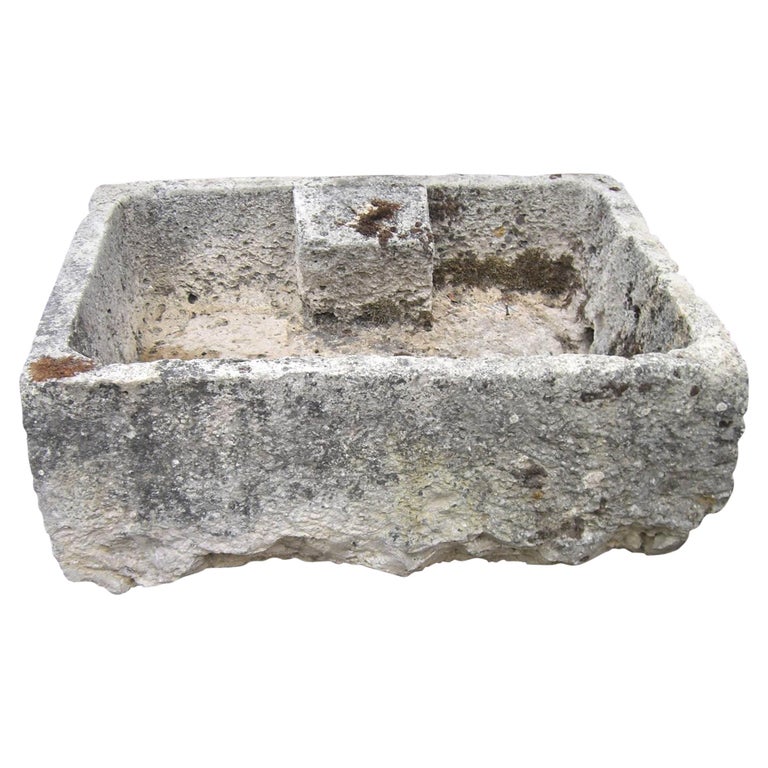 Hand Carved Stone Container Trough Sink Fountain Basin Antiques La