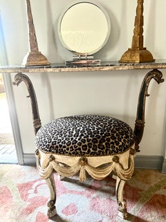 18th C. Hand Carved Wooden Stool