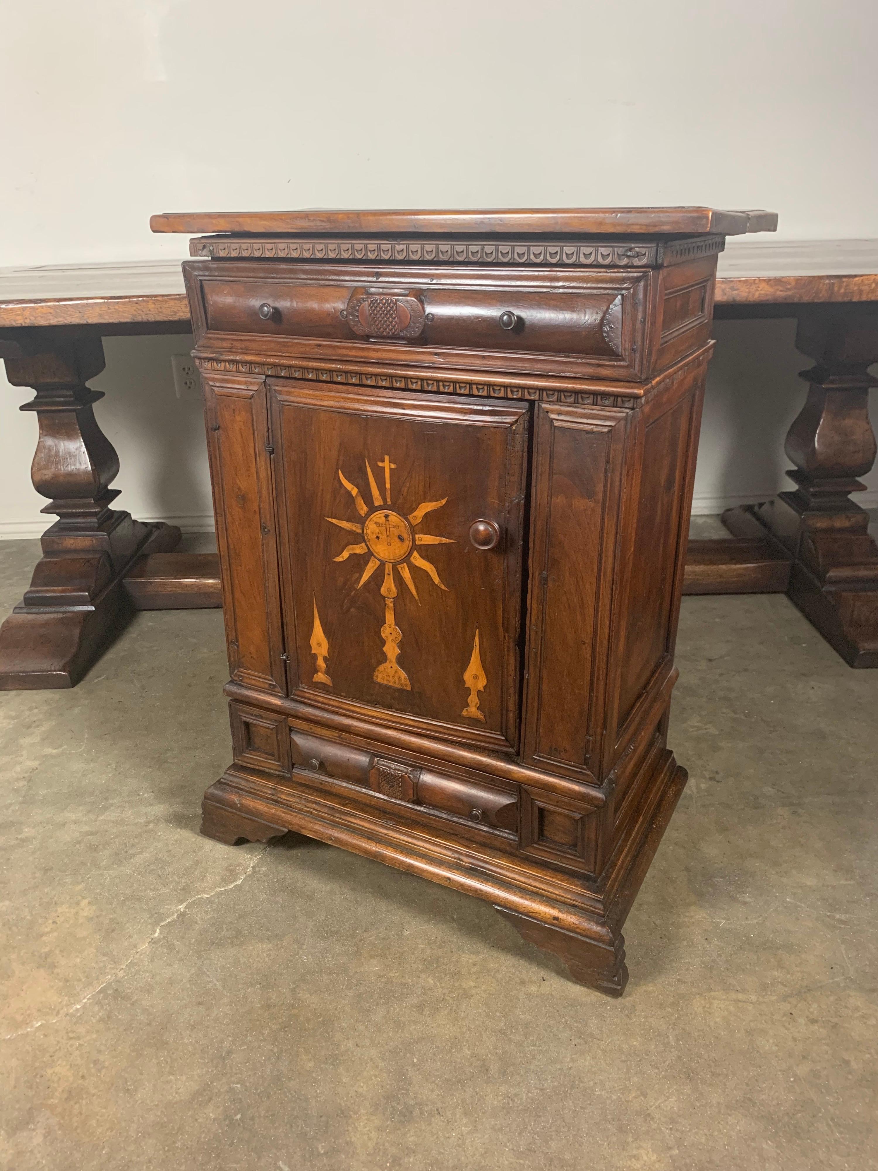 18th Century and Earlier 18th Century Inlaid Italian Credenza For Sale