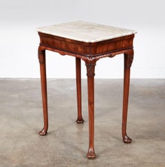18th c. Irish Marble Top Side Table