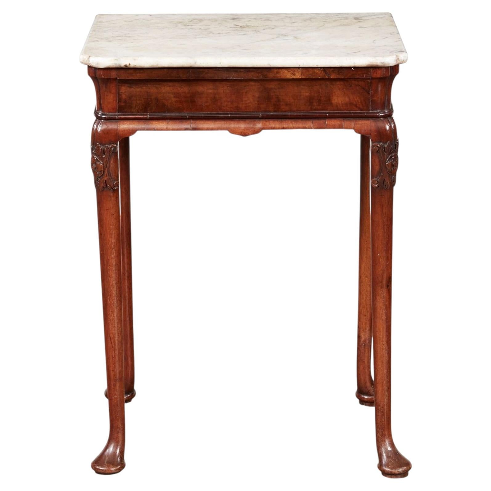 18th c. Irish Marble Top Side Table