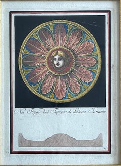 18th C. Italian Architectural Engravings of Rosettes by CarloAntonini Set of 4