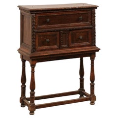18th C. Italian Butler's Desk with Unique "Fall Front" Top / Faux Drawer