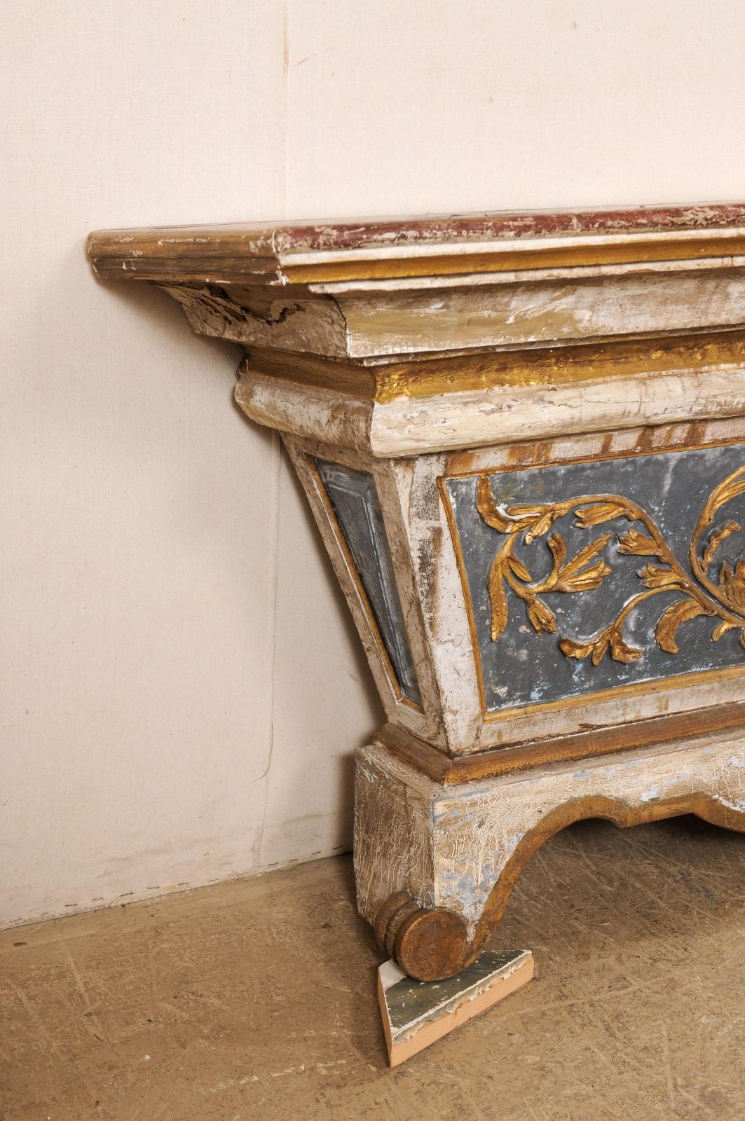 18th Century Italian Carved Altar, Now a Fabulous Wall-Mounted Console 2