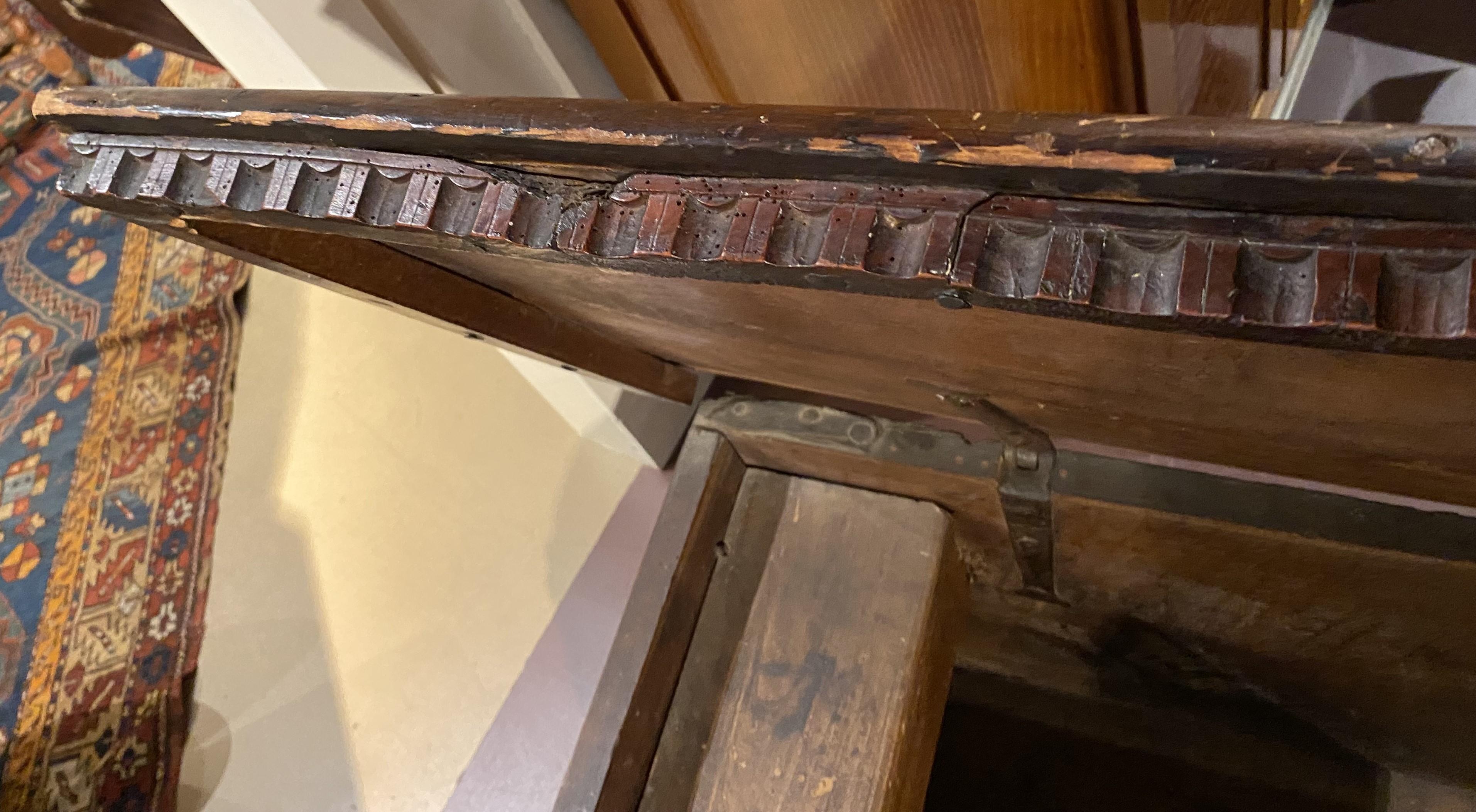 18th c Italian Carved Cassone with Dragon Decoration and Paw Feet For Sale 9