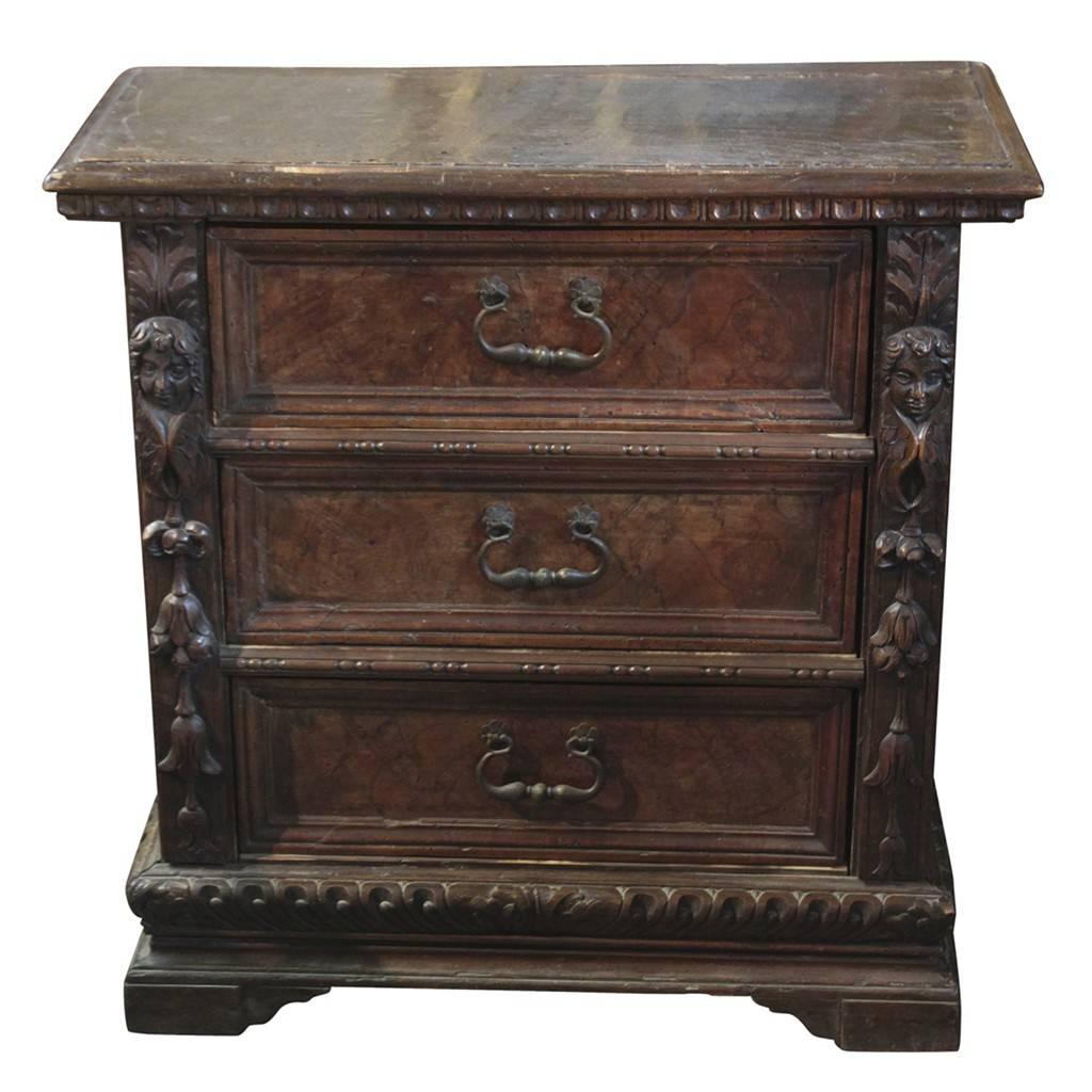 18th Century Italian Carved Walnut Chest