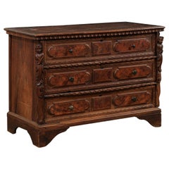18th C Italian Chest Adorn with Putti, Egg-n-Dart, and Acanthus Carvings