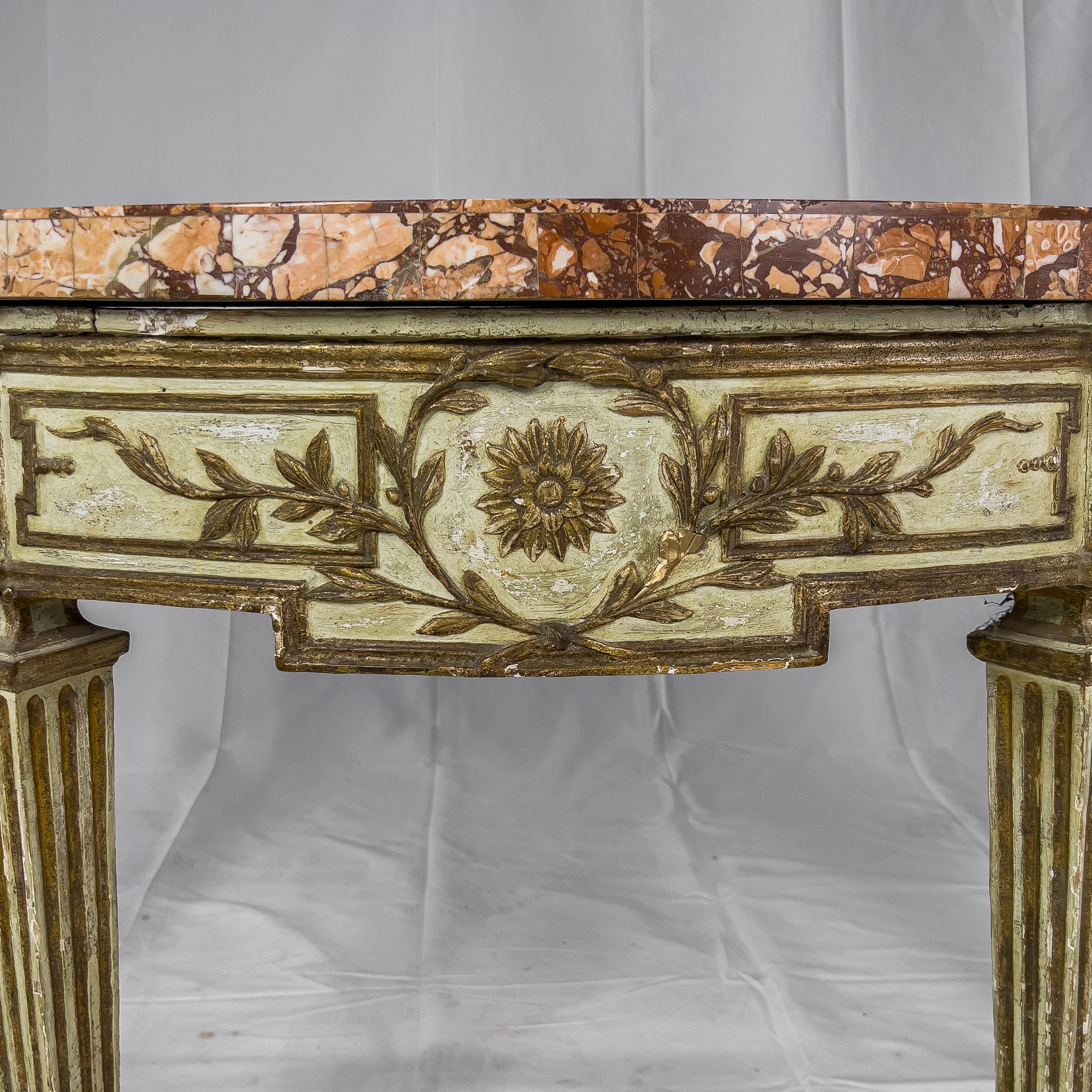 Neoclassical 18th c. Italian Console with Marble Top For Sale
