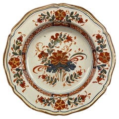 Italienischer Fayence-Teller, 18. Jahrhundert, polychromiert