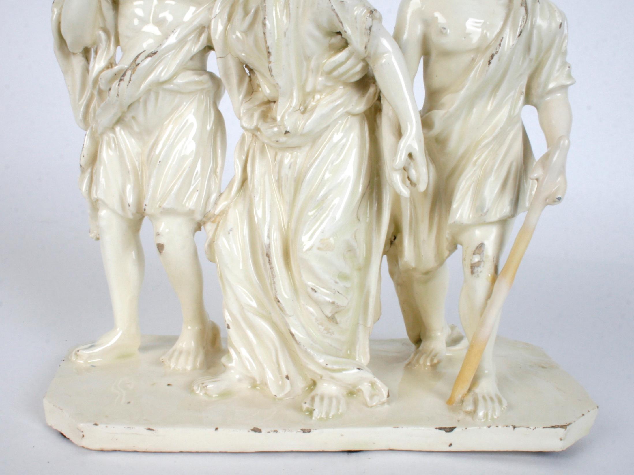 Glazed 18th Century Italian Group, 