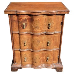18th C Italian Inlaid Commode Chest or Side Table
