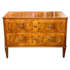 18th c. Italian Inlaid Walnut Commode