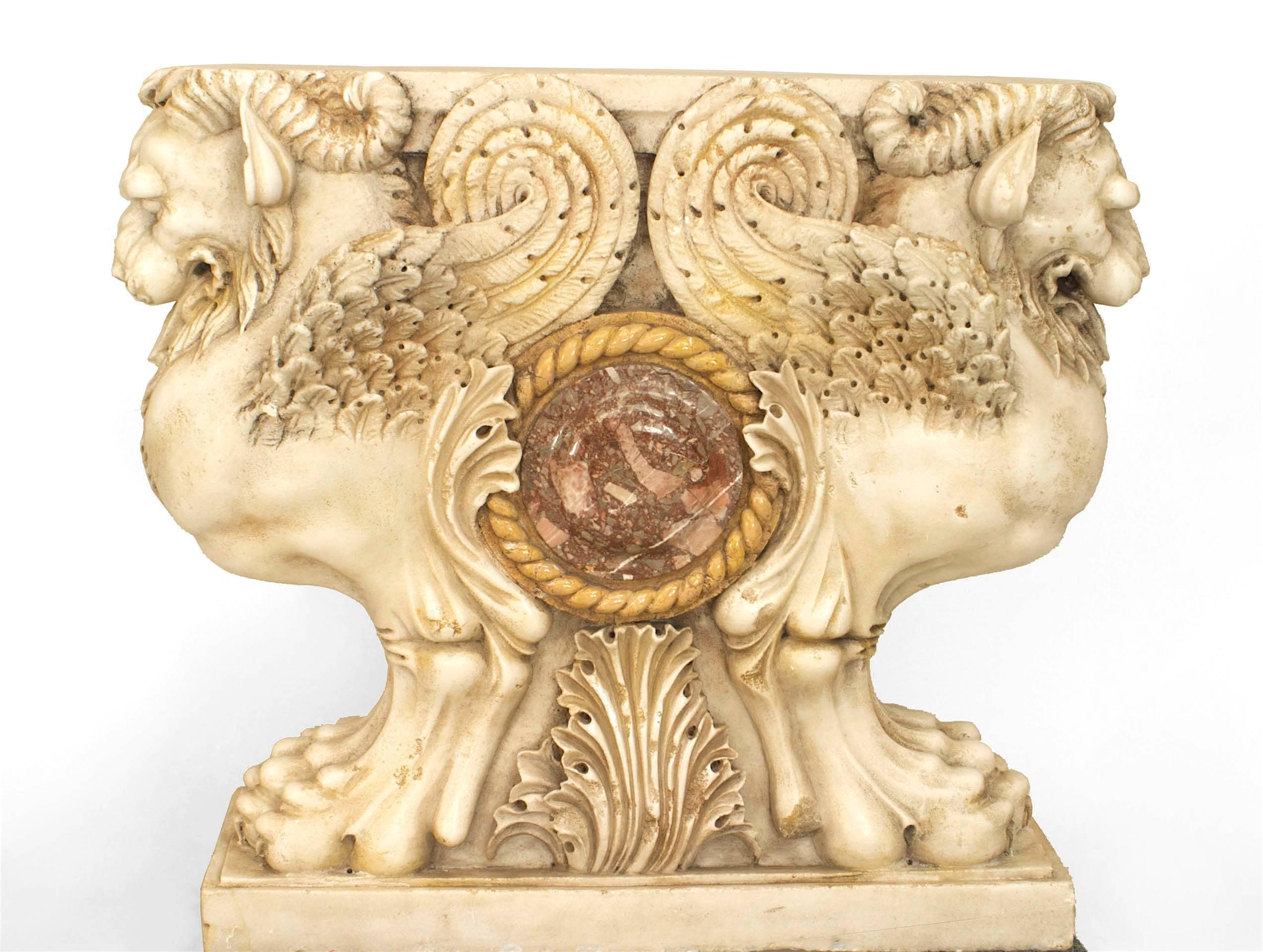 Italian Neo-Classic White Marble Center Table In Good Condition For Sale In New York, NY